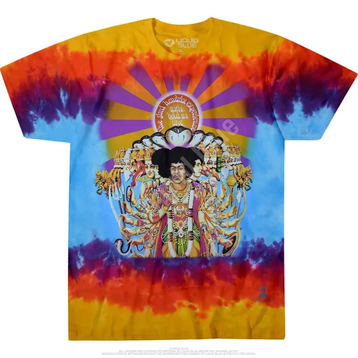Liquid Blue TShirt Men Axis Bold As Love TieDye TShirt