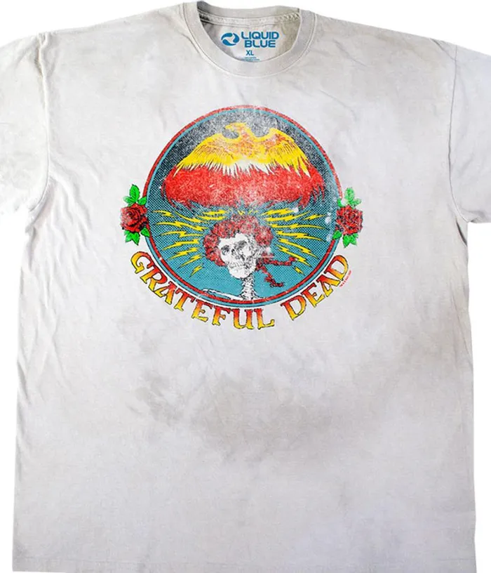 Liquid Blue TShirt Men Bertha Eagle TieDye TShirt