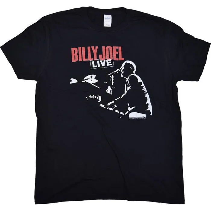 Liquid Blue TShirt Men Billy Joel 81 Tour Black TShirt