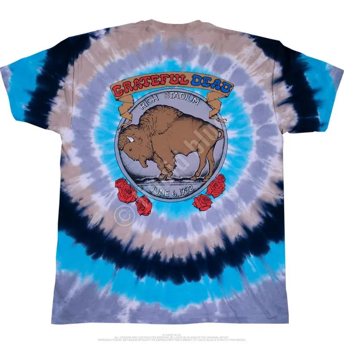Liquid Blue TShirt Men Buffalo Nickel TieDye TShirt