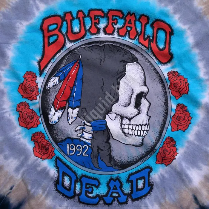 Liquid Blue TShirt Men Buffalo Nickel TieDye TShirt