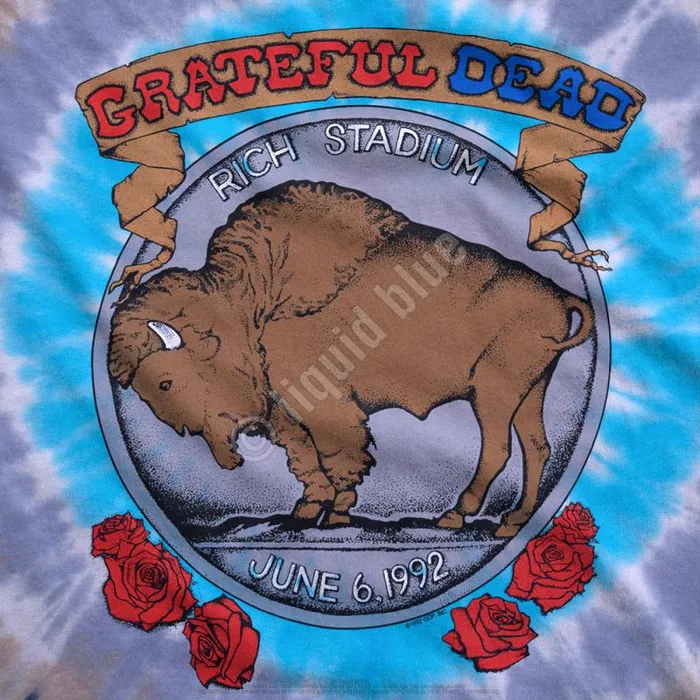 Liquid Blue TShirt Men Buffalo Nickel TieDye TShirt