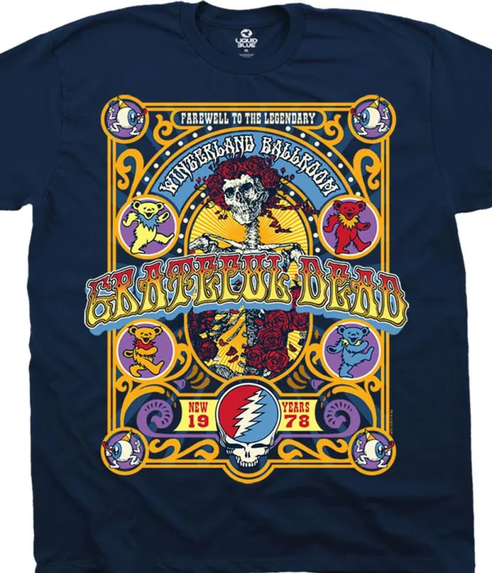 Liquid Blue TShirt Men Closing Of Winterland Navy TShirt