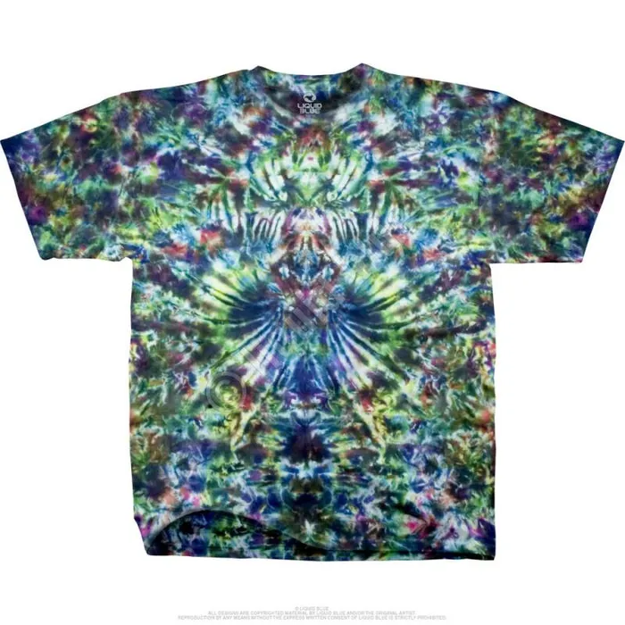 Liquid Blue TShirt Men Crazy Krinkle Unprinted TieDye TShirt