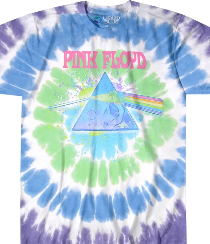 Liquid Blue TShirt Men Dark Side Oil Paint TieDye TShirt