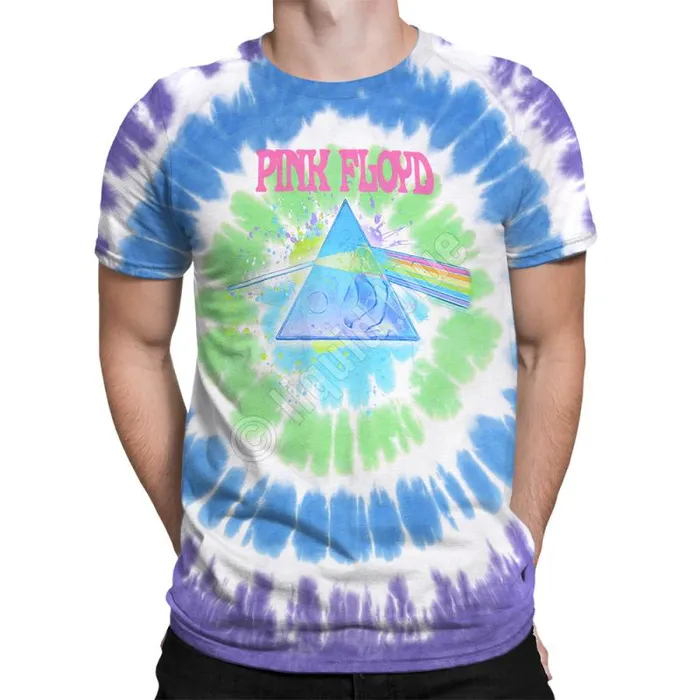 Liquid Blue TShirt Men Dark Side Oil Paint TieDye TShirt