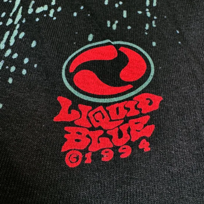 Liquid Blue TShirt Men Dore Demons Black TShirt