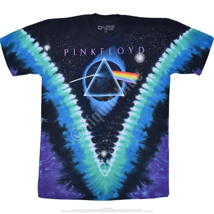 Liquid Blue TShirt Men Eclipsed By The Moon TieDye TShirt
