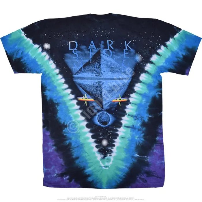 Liquid Blue TShirt Men Eclipsed By The Moon TieDye TShirt