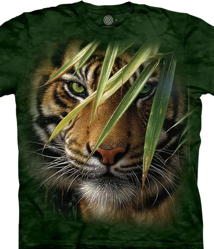 Liquid Blue TShirt Men Emerald Forest Classic Cotton TShirt