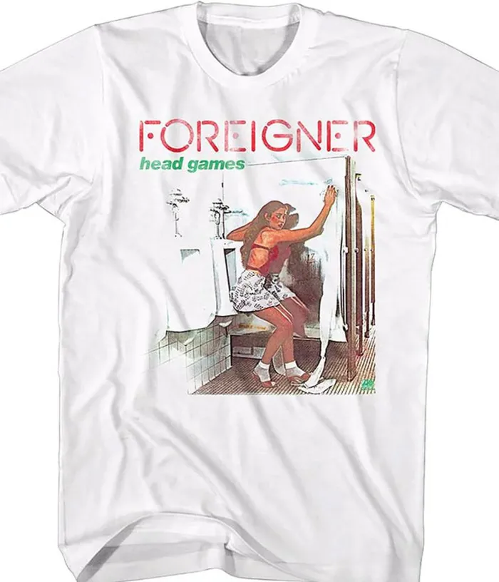Liquid Blue TShirt Men Foreigner Head Games White TShirt TShirt