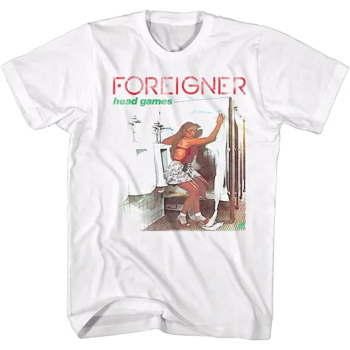Liquid Blue TShirt Men Foreigner Head Games White TShirt TShirt