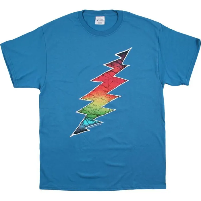 Liquid Blue TShirt Men GD Lightning Bolt Blue TShirt