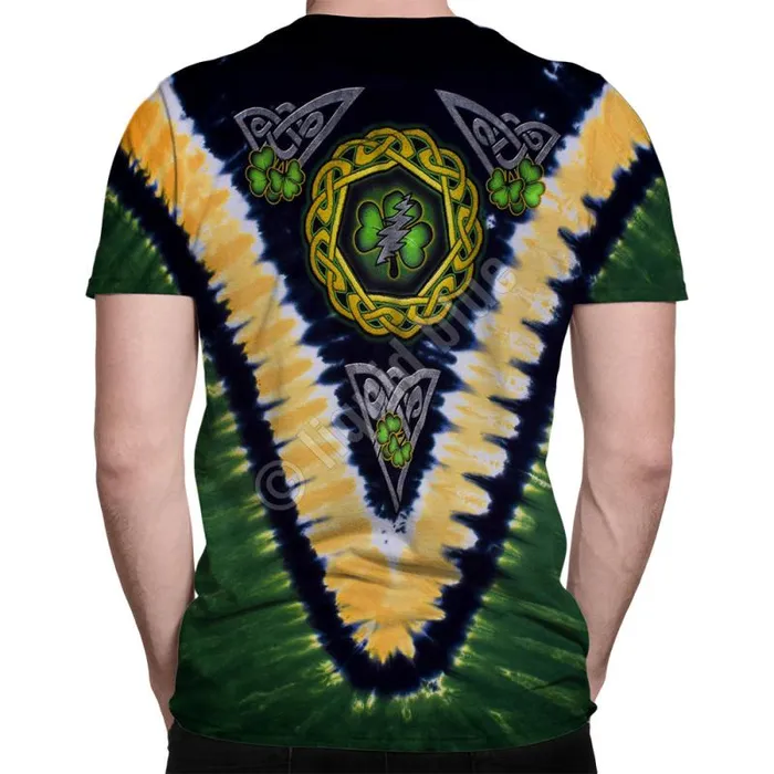 Liquid Blue TShirt Men GD Shamrock V TieDye TShirt