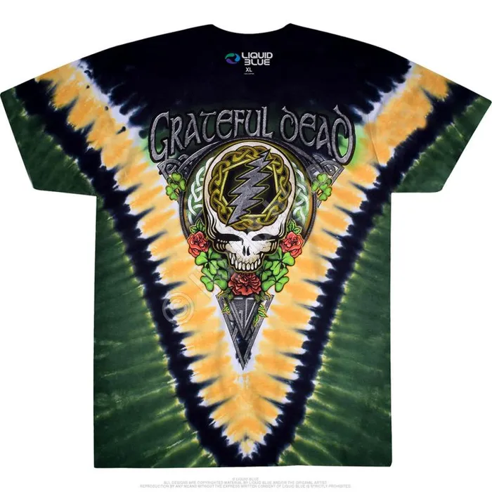 Liquid Blue TShirt Men GD Shamrock V TieDye TShirt