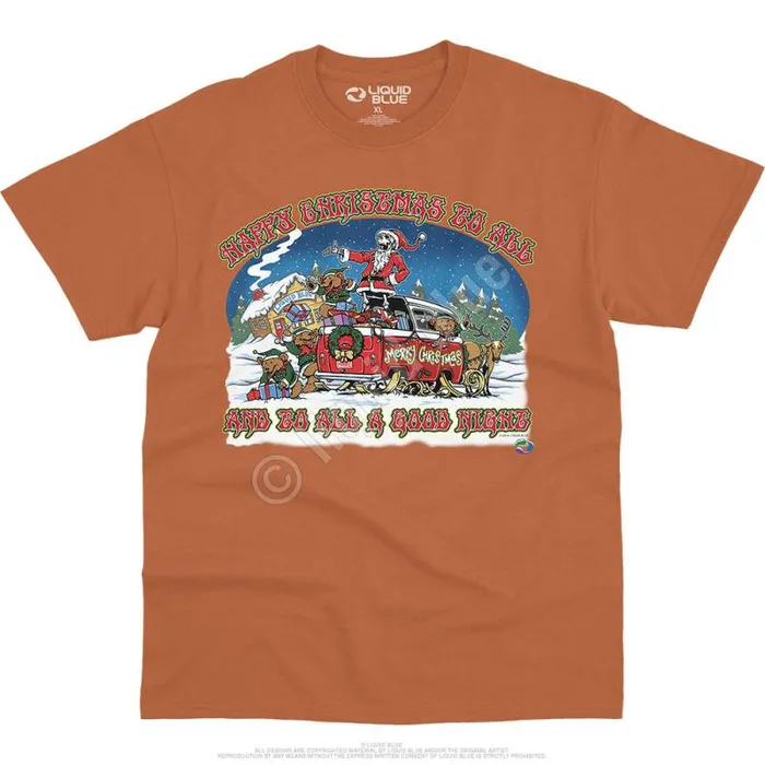 Liquid Blue TShirt Men Happy Christmas TShirt