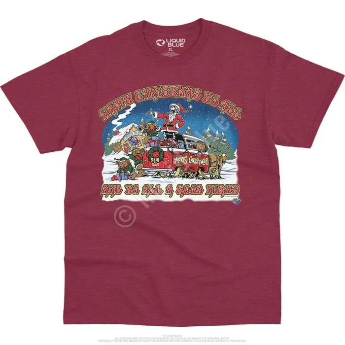 Liquid Blue TShirt Men Happy Christmas TShirt