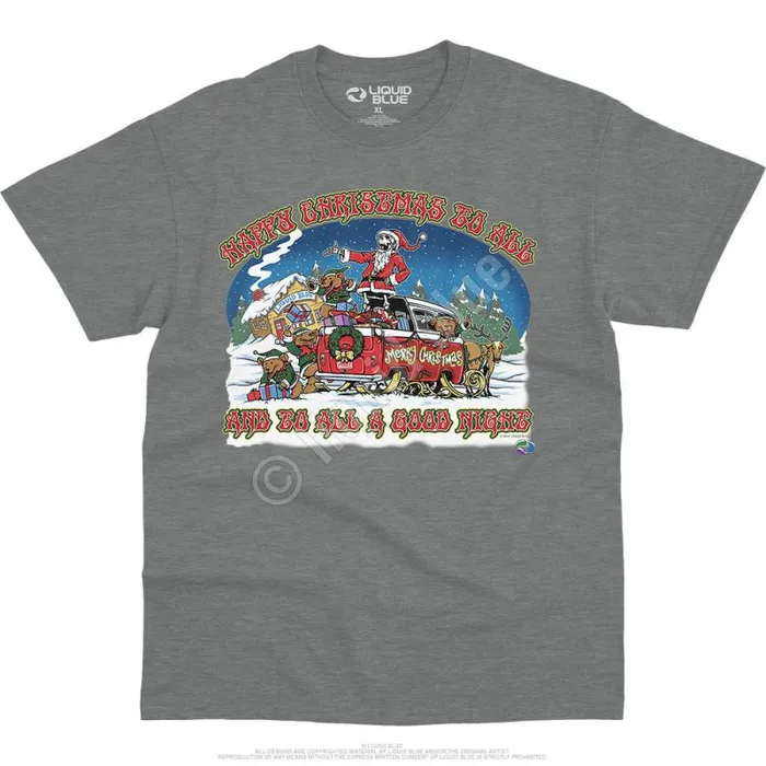 Liquid Blue TShirt Men Happy Christmas TShirt