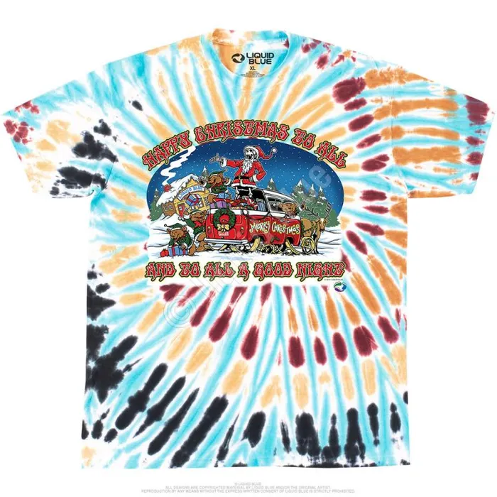Liquid Blue TShirt Men Happy Christmas TShirt