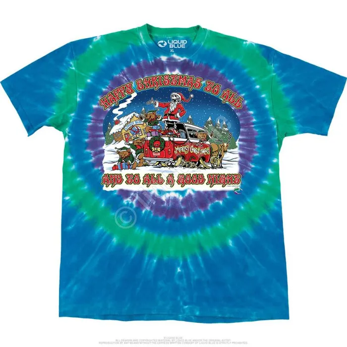Liquid Blue TShirt Men Happy Christmas TShirt