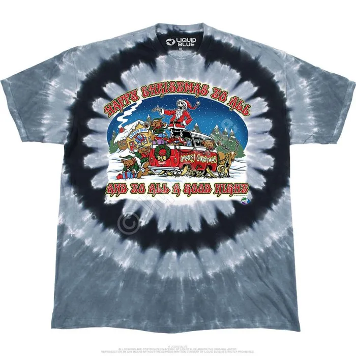 Liquid Blue TShirt Men Happy Christmas TShirt