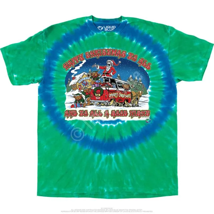 Liquid Blue TShirt Men Happy Christmas TShirt