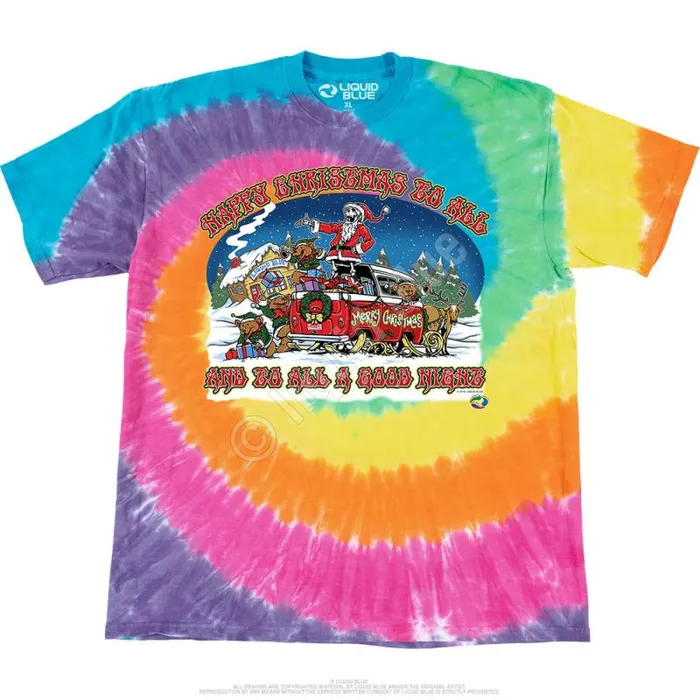 Liquid Blue TShirt Men Happy Christmas TShirt