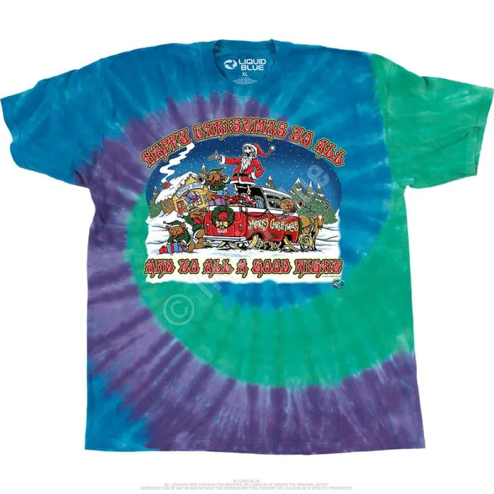 Liquid Blue TShirt Men Happy Christmas TShirt