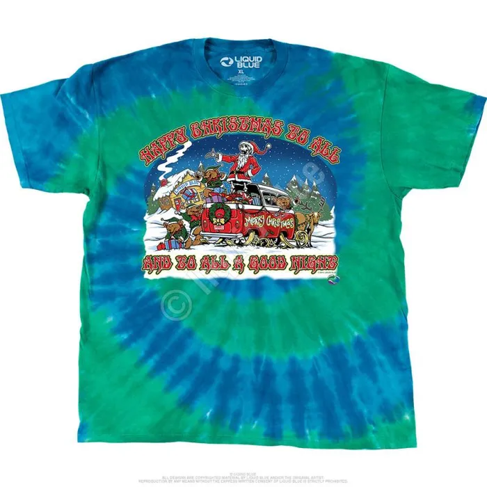 Liquid Blue TShirt Men Happy Christmas TShirt