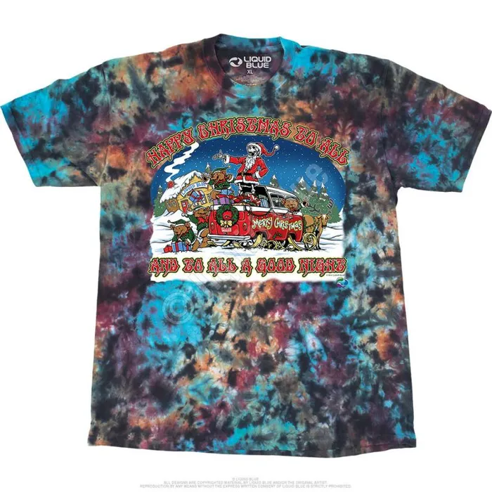 Liquid Blue TShirt Men Happy Christmas TShirt
