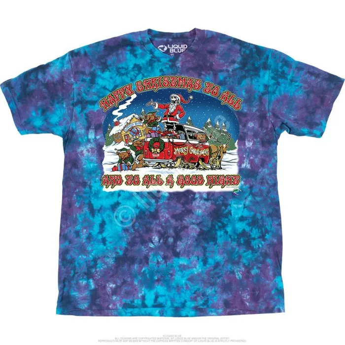 Liquid Blue TShirt Men Happy Christmas TShirt