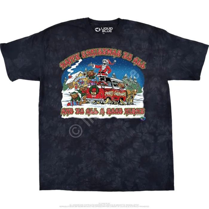 Liquid Blue TShirt Men Happy Christmas TShirt