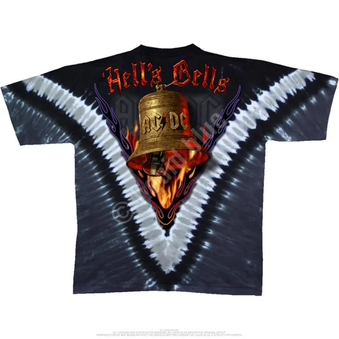 Liquid Blue TShirt Men Hells Bells TieDye TShirt