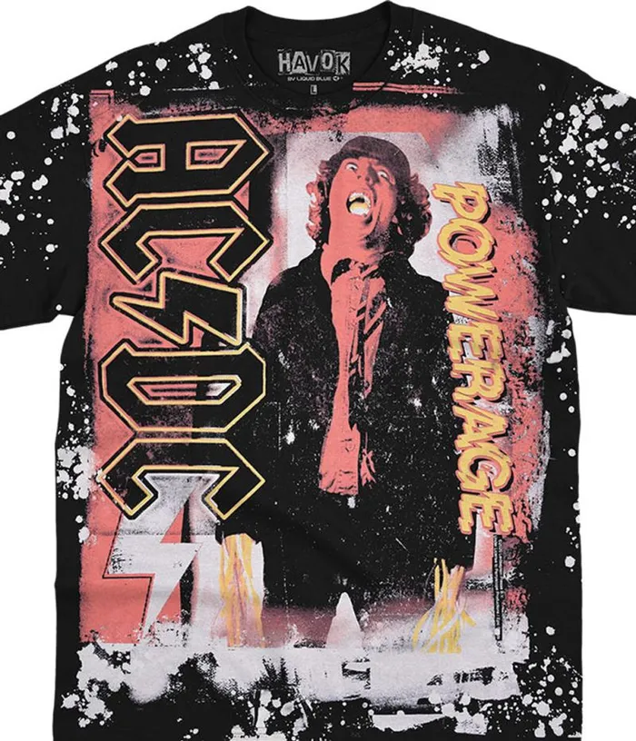 Liquid Blue TShirt Men High Voltage Havok Black TShirt