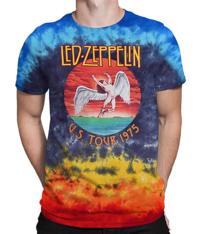 Liquid Blue TShirt Men Icarus 1975 TieDye TShirt