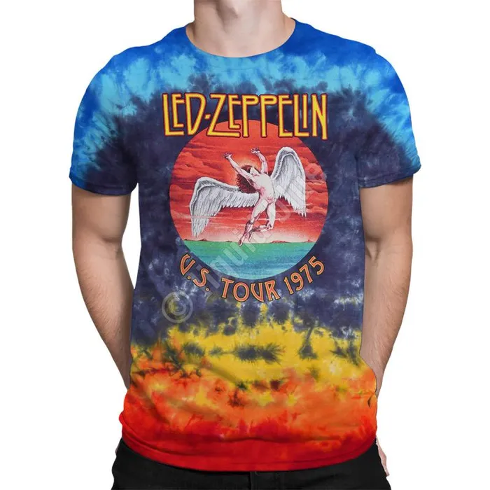 Liquid Blue TShirt Men Icarus 1975 TieDye TShirt
