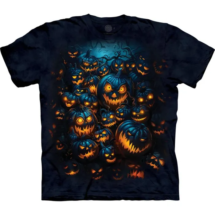 Liquid Blue TShirt Men JackOLantern Pile Classic Cotton TShirt