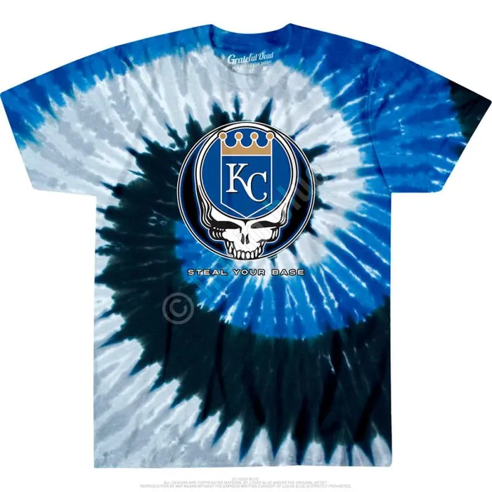 Liquid Blue TShirt Men Kansas City Royals Steal Your Base TieDye TShirt
