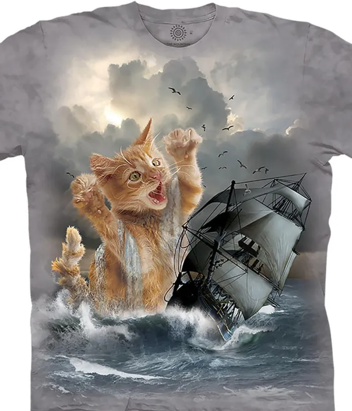 Liquid Blue TShirt Men Krakitten Classic Cotton TShirt