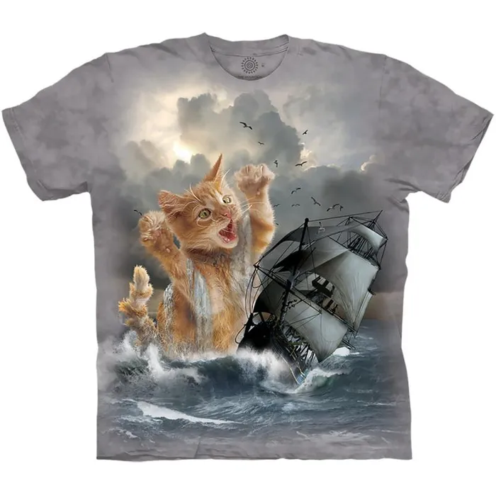 Liquid Blue TShirt Men Krakitten Classic Cotton TShirt