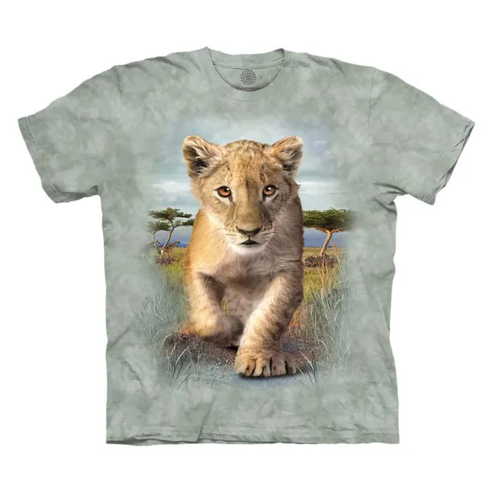 Liquid Blue TShirt Men Lion Cub Classic Cotton TShirt