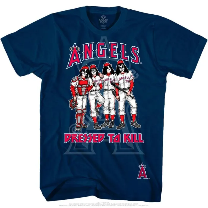 Liquid Blue TShirt Men Los Angeles Angels Dressed To Kill Navy TShirt