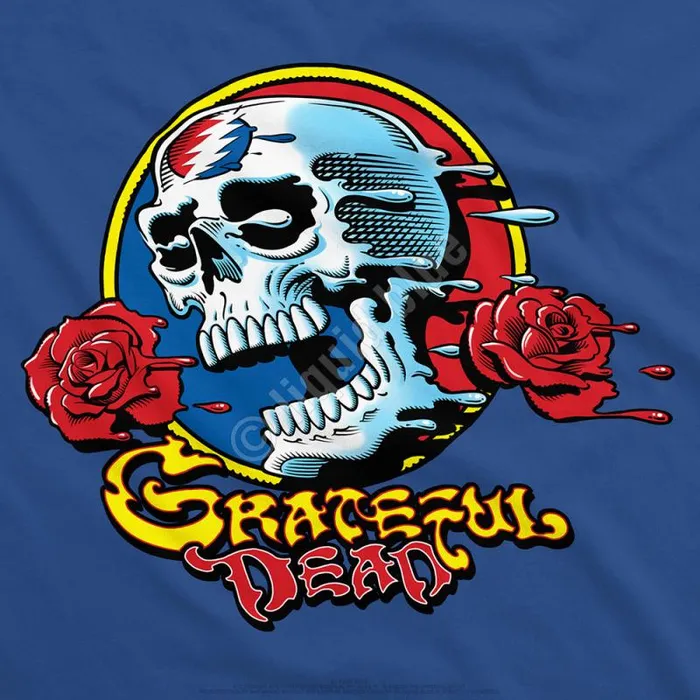 Liquid Blue TShirt Men Melt Your Face Denim TShirt
