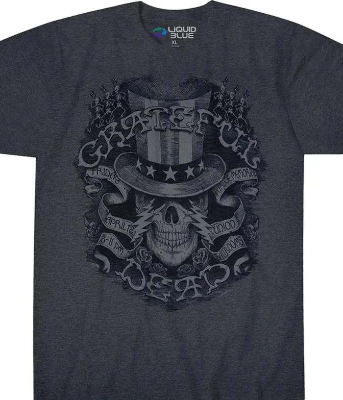 Liquid Blue TShirt Men Memorial Ballroom Dark Heather PolyCotton TShirt
