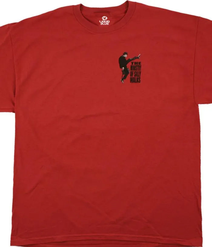 Liquid Blue TShirt Men Ministry Of Silly Walks Red TShirt