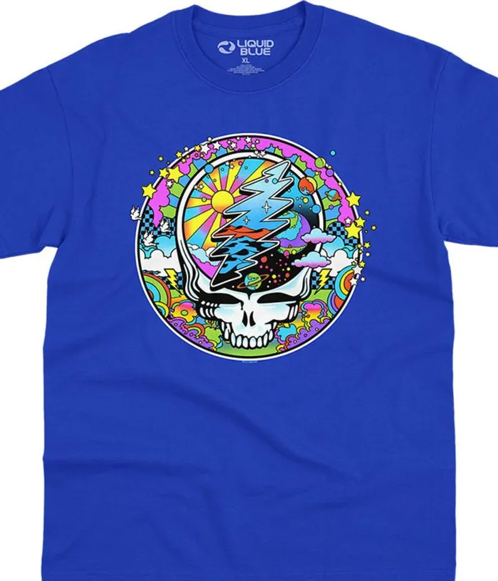 Liquid Blue TShirt Men Mod Max SYFace Blue TShirt