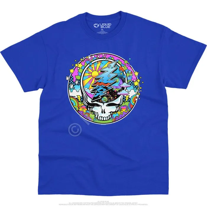 Liquid Blue TShirt Men Mod Max SYFace Blue TShirt