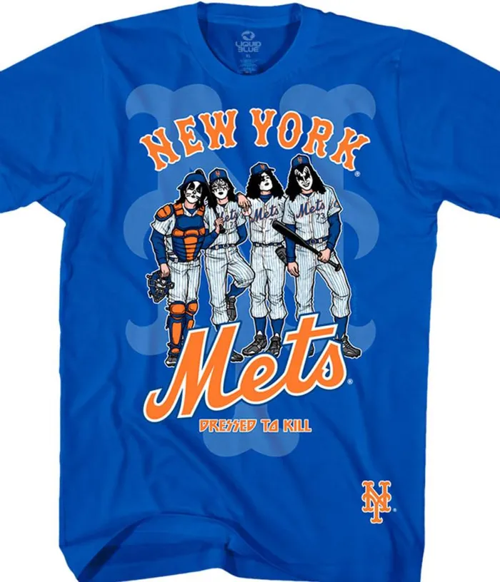 Liquid Blue TShirt Men New York Mets Dressed To Kill Blue TShirt