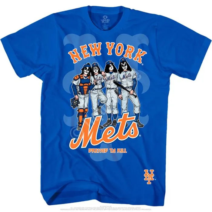 Liquid Blue TShirt Men New York Mets Dressed To Kill Blue TShirt