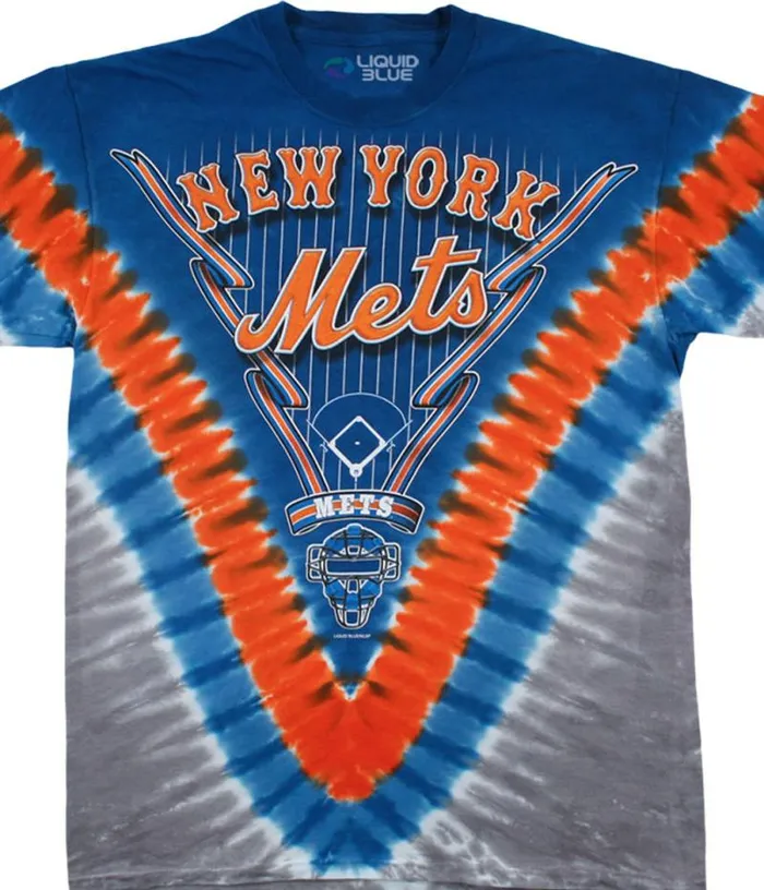 Liquid Blue TShirt Men New York Mets V TieDye TShirt